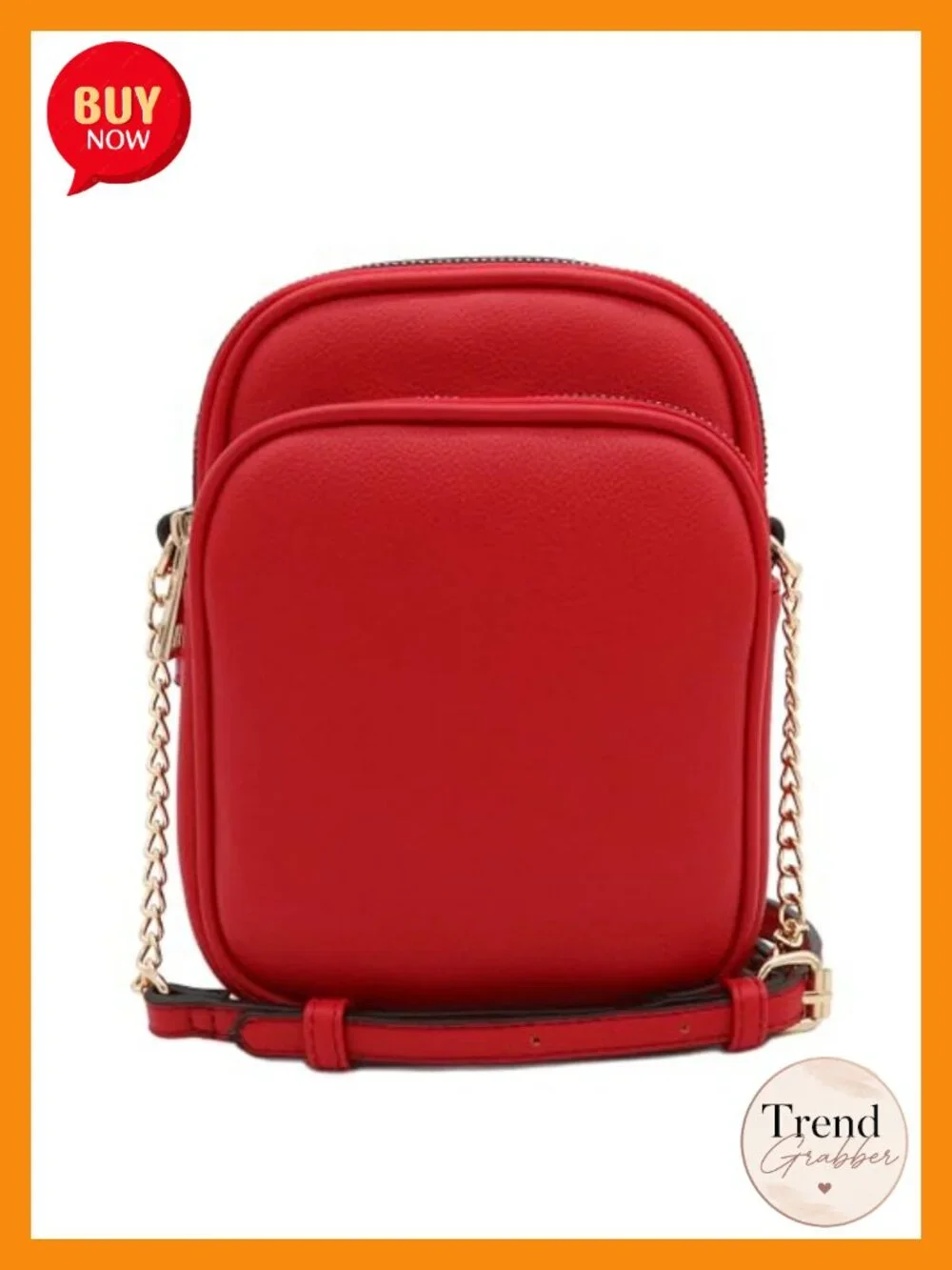 Faux Leather Multi Pocket Casual Medium Crossbody Bag Adjustable Strap